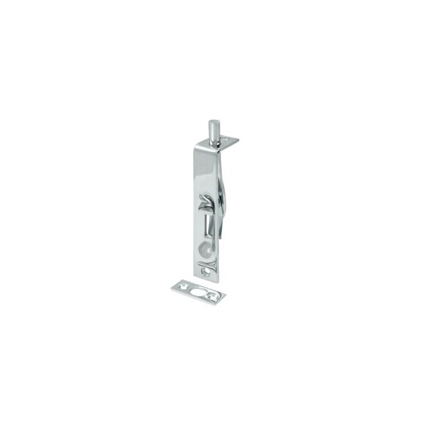 Flush Square Corner Door Bolt Polished Chrome, 10PK